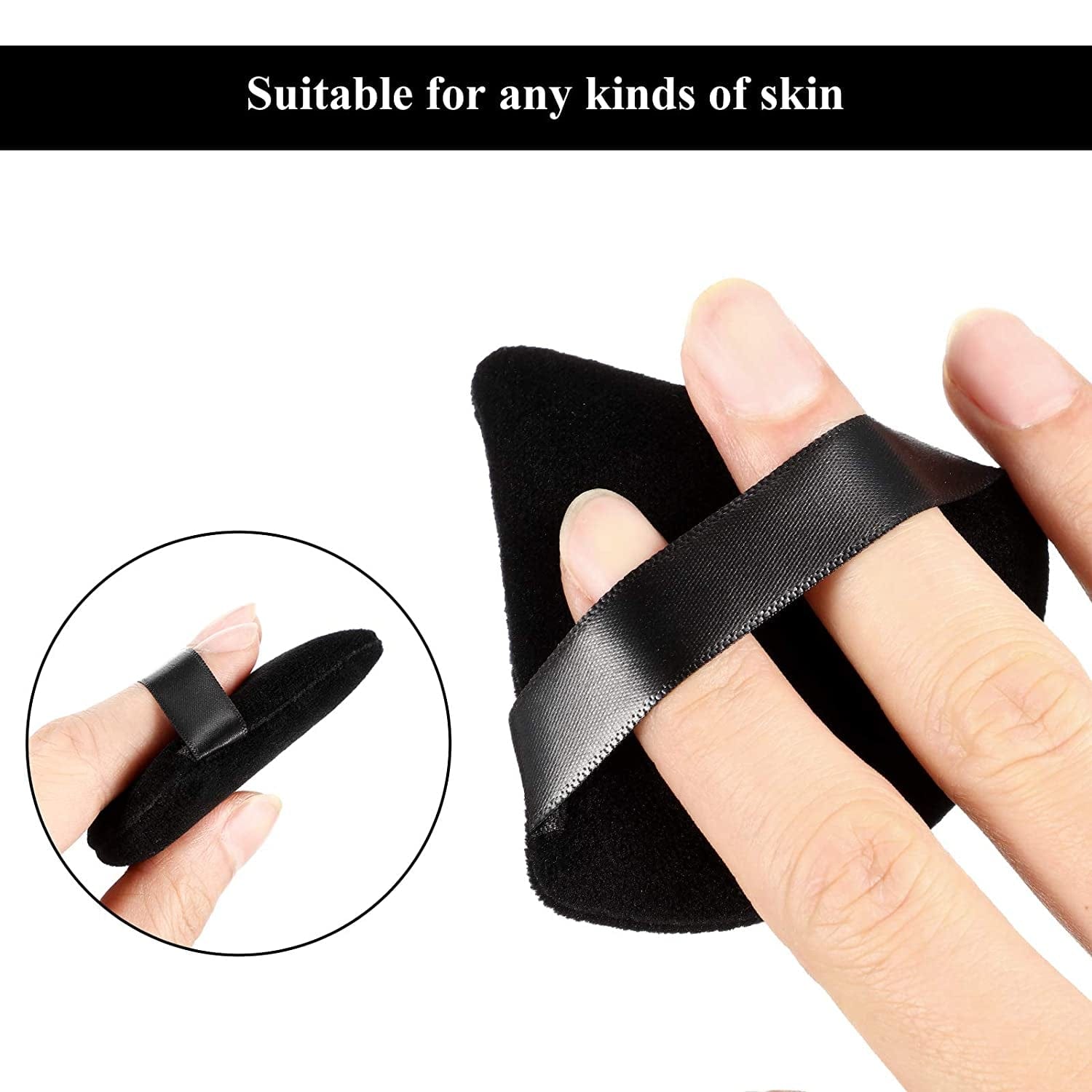 12 Pieces Powder Puff Face Triangle Makeup Puff for Loose Powder Soft Body Cosmetic Foundation Sponge Mineral Powder Wet Dry Makeup Tool(Black,Small) Health & Beauty > Personal Care > Cosmetics > Cosmetic Tools > Makeup Tools Maitys