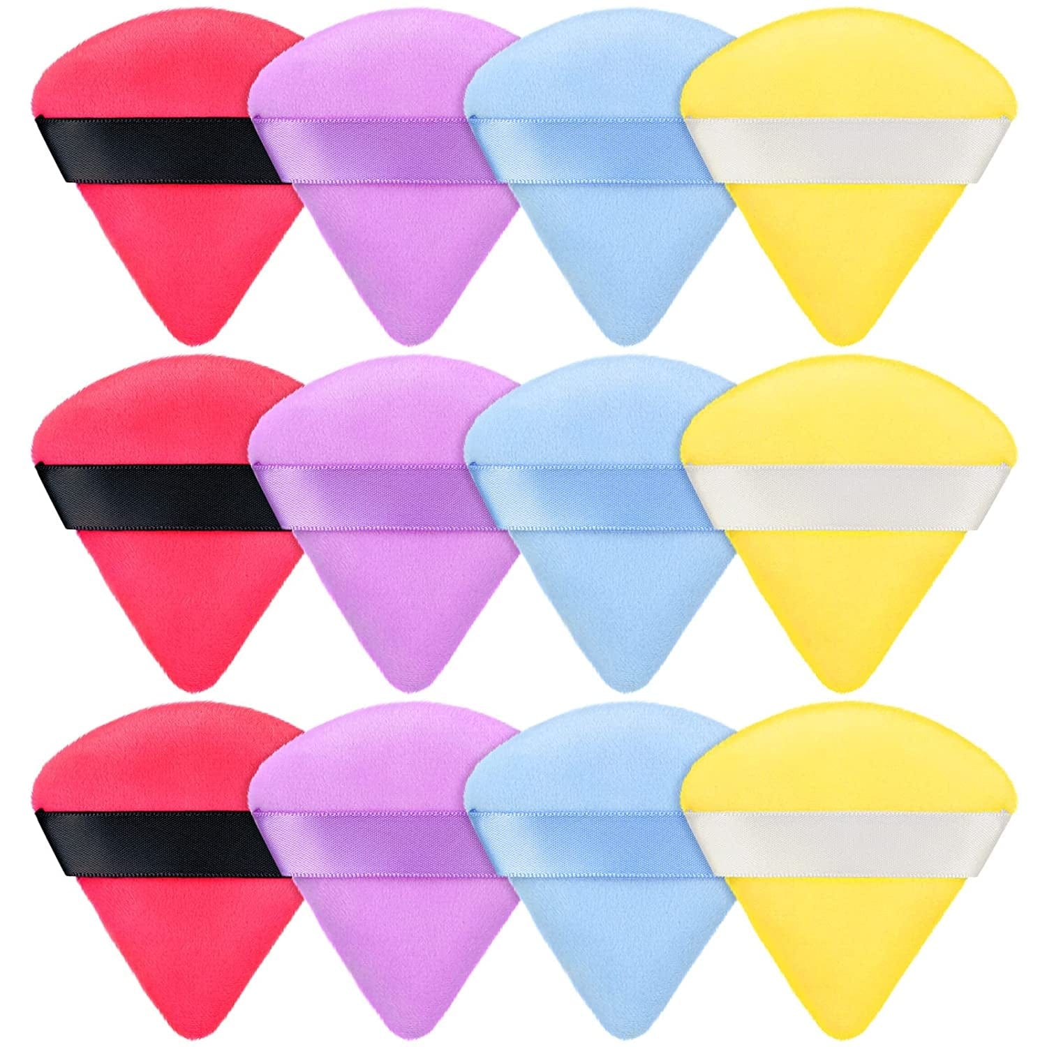12 Pieces Powder Puff Face Triangle Makeup Puff for Loose Powder Soft Body Cosmetic Foundation Sponge Mineral Powder Wet Dry Makeup Tool(Black,Small) Health & Beauty > Personal Care > Cosmetics > Cosmetic Tools > Makeup Tools Maitys Rose Red, Purple, Blue, Yellow