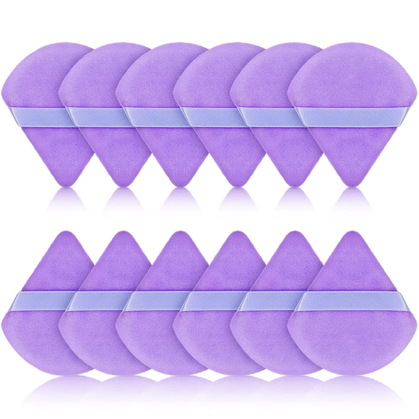 12 Pieces Powder Puff Face Triangle Makeup Puff for Loose Powder Soft Body Cosmetic Foundation Sponge Mineral Powder Wet Dry Makeup Tool(Black,Small) Health & Beauty > Personal Care > Cosmetics > Cosmetic Tools > Makeup Tools Maitys Purple