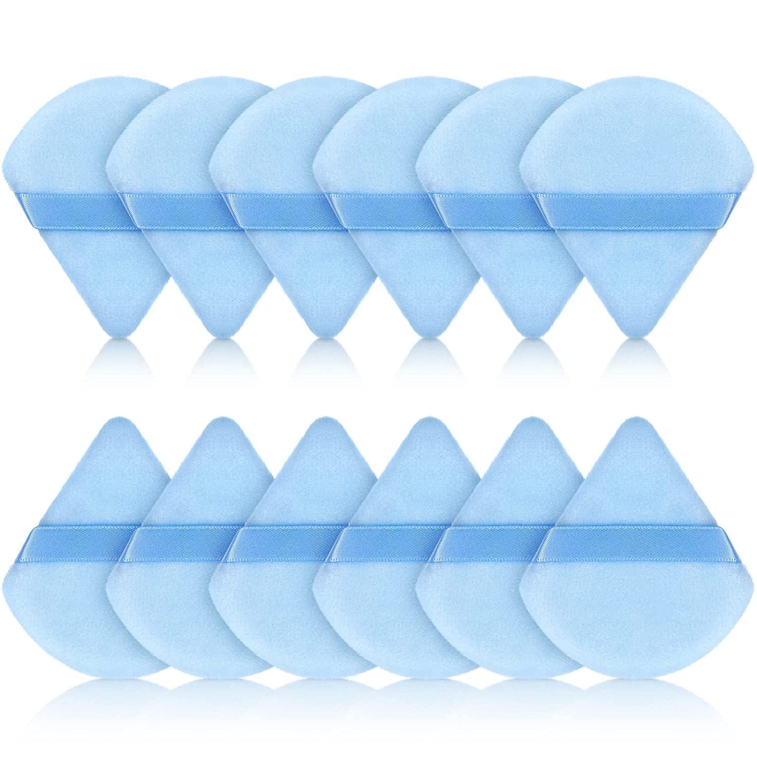 12 Pieces Powder Puff Face Triangle Makeup Puff for Loose Powder Soft Body Cosmetic Foundation Sponge Mineral Powder Wet Dry Makeup Tool(Black,Small) Health & Beauty > Personal Care > Cosmetics > Cosmetic Tools > Makeup Tools Maitys Blue