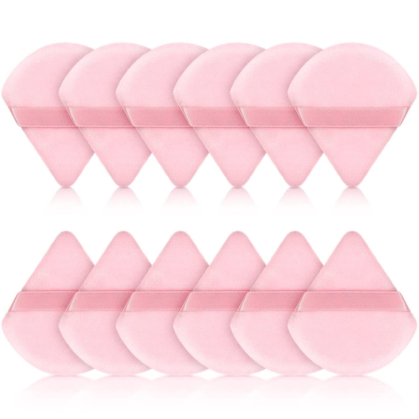 12 Pieces Powder Puff Face Triangle Makeup Puff for Loose Powder Soft Body Cosmetic Foundation Sponge Mineral Powder Wet Dry Makeup Tool(Black,Small) Health & Beauty > Personal Care > Cosmetics > Cosmetic Tools > Makeup Tools Maitys Pink
