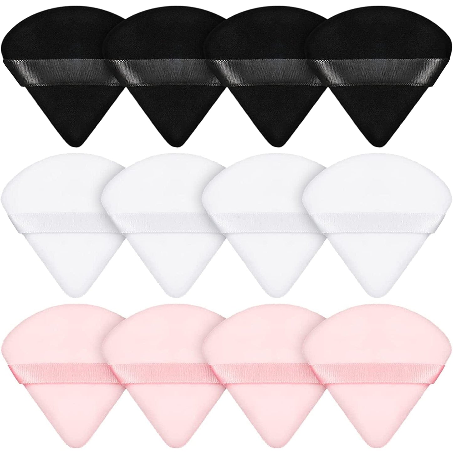 12 Pieces Powder Puff Face Triangle Makeup Puff for Loose Powder Soft Body Cosmetic Foundation Sponge Mineral Powder Wet Dry Makeup Tool(Black,Small) Health & Beauty > Personal Care > Cosmetics > Cosmetic Tools > Makeup Tools Maitys Black, White, Pink