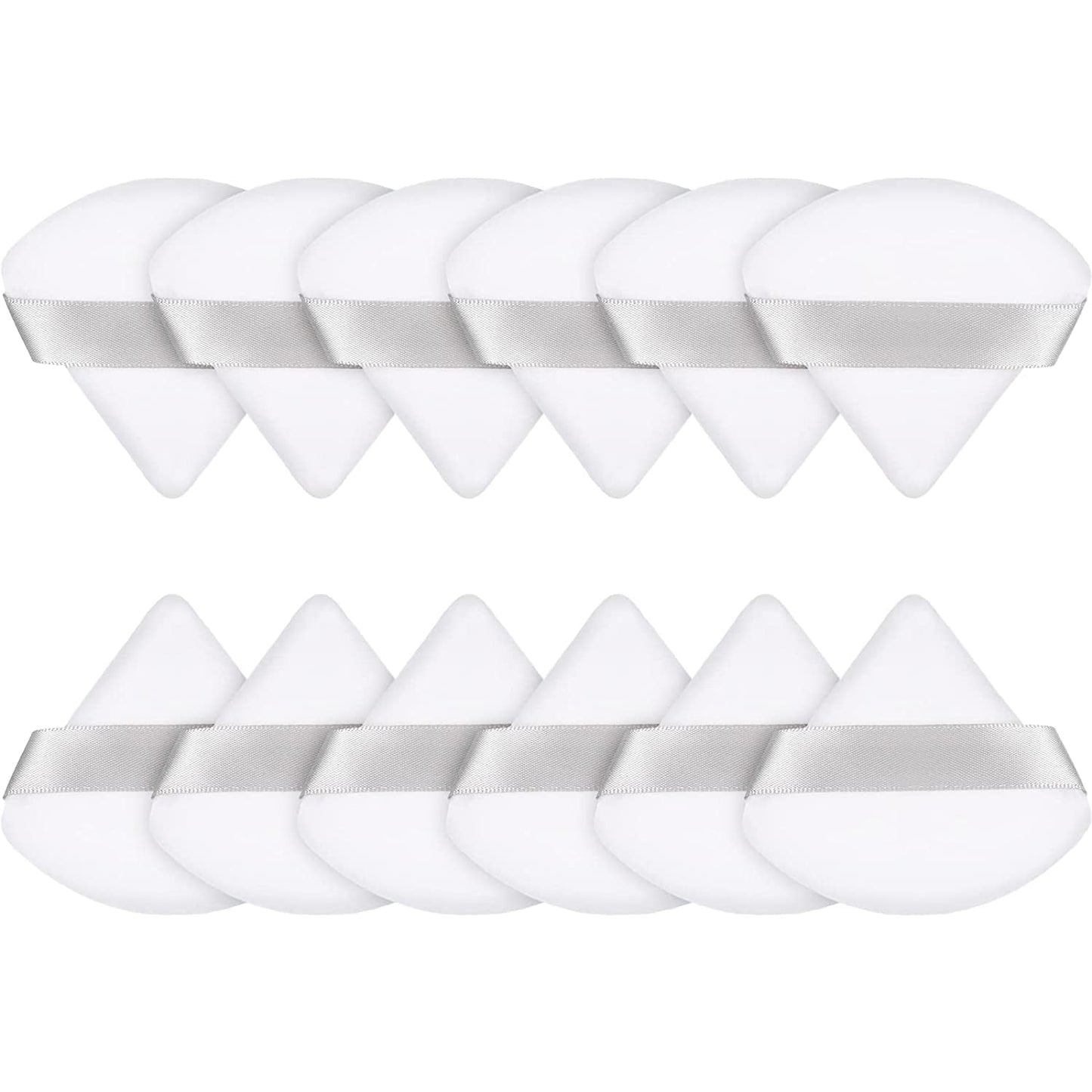 12 Pieces Powder Puff Face Triangle Makeup Puff for Loose Powder Soft Body Cosmetic Foundation Sponge Mineral Powder Wet Dry Makeup Tool(Black,Small) Health & Beauty > Personal Care > Cosmetics > Cosmetic Tools > Makeup Tools Maitys White