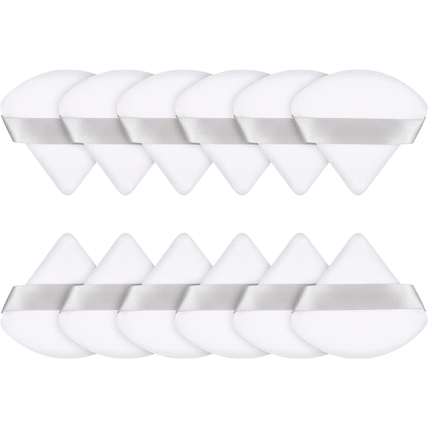 12 Pieces Powder Puff Face Triangle Makeup Puff for Loose Powder Soft Body Cosmetic Foundation Sponge Mineral Powder Wet Dry Makeup Tool(Black,Small) Health & Beauty > Personal Care > Cosmetics > Cosmetic Tools > Makeup Tools Maitys White
