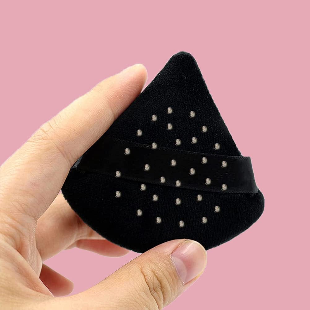 12 Pieces Pure Cotton Powder Puff Face Triangle Soft Makeup Puff for Loose Powder Body Cosmetic Foundation Sponge Mineral Powder Wet Dry Makeup Tool with Strap-Black/White Health & Beauty > Personal Care > Cosmetics > Cosmetic Tools > Makeup Tools TULOBI