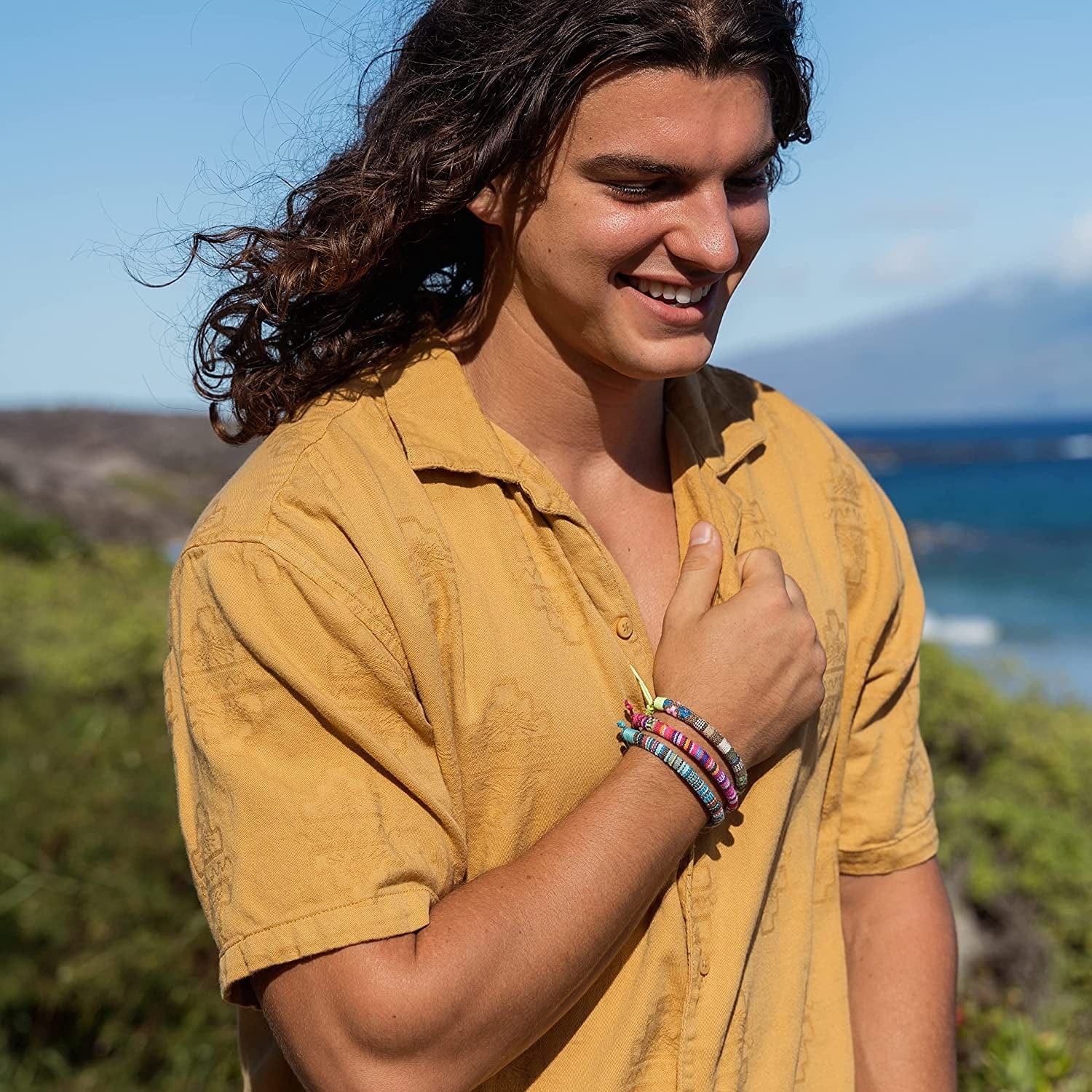 12 Woven Hippie Bracelets for Teen Girls, Adjustable VSCO Girl Braided String Friendship Bracelet for Women, Boho Braid Rope Surfer Jewelry for Men, Aesthetic Bracelets Stocking Stuffers for Teens Apparel & Accessories > Jewelry > Bracelets FROG SAC