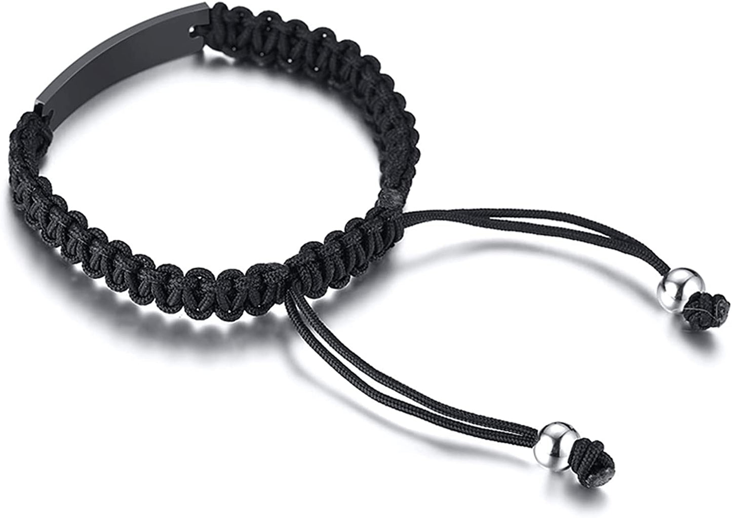 VNOX Personalized Inspirational Bracelet for Women Men - Engarved Handmade Rope Adjustable Bracelet Encouragement Motivational Gift Apparel & Accessories > Jewelry > Bracelets VNOX Jewelry