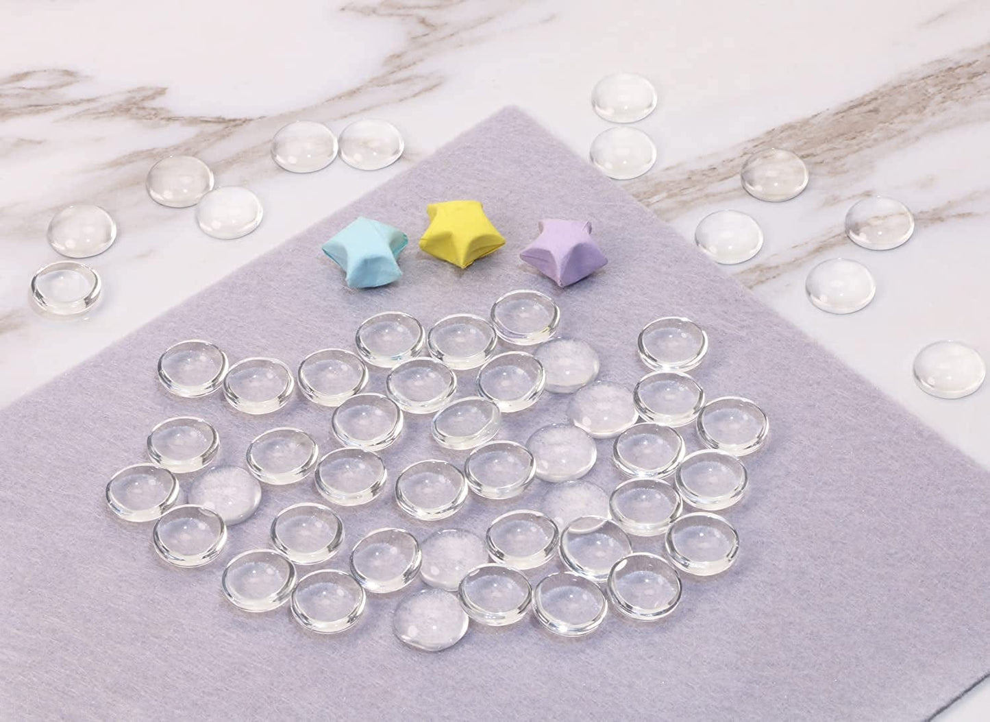 12MM Clear round Glass Cabochons Dome Tiles for DIY Craft Photo Charms, Cameo Pendants, Rings, Necklace and Jewelry Making, 120PCS