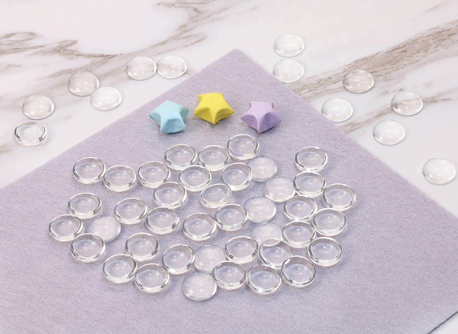 12MM Clear round Glass Cabochons Dome Tiles for DIY Craft Photo Charms, Cameo Pendants, Rings, Necklace and Jewelry Making, 120PCS