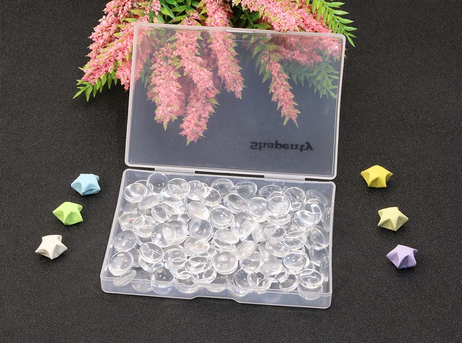 12MM Clear round Glass Cabochons Dome Tiles for DIY Craft Photo Charms, Cameo Pendants, Rings, Necklace and Jewelry Making, 120PCS