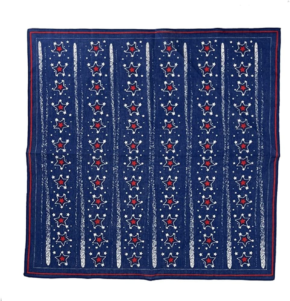12Pcs Bandana 100% Cotton Custom Fashion Paisley Design Multifunctional Outdoor Square Handkerchief Apparel & Accessories > Clothing Accessories > Bandanas & Headties Vamqor Flag