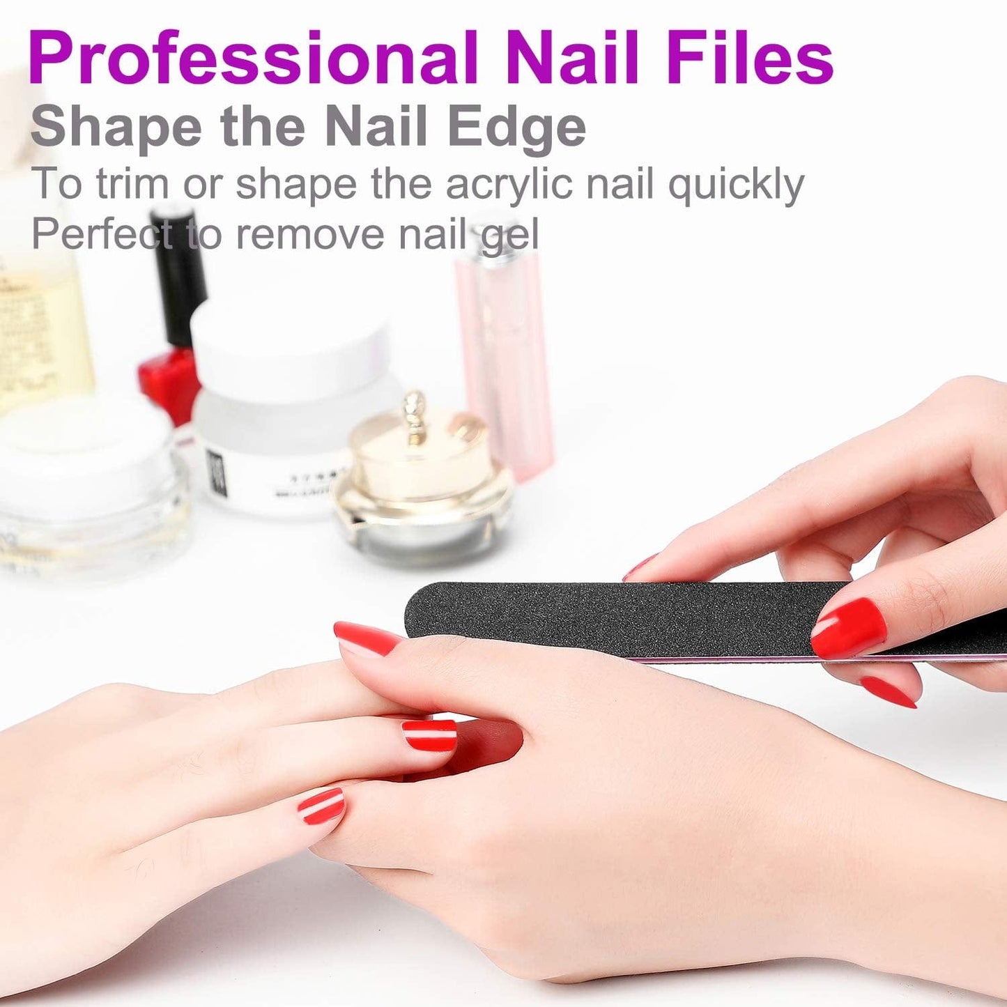 12PCS Nail Files,Professional Manicure Pedicure Tools Which Can Shape and Smooth Your Nails,Emery Boards Nail File for Acrylic Natural Nails,10Pcs Black 100/180 Grit and 2PCS Purple 180/240 Nail File Health & Beauty > Personal Care > Cosmetics > Cosmetic Tools > Nail Tools YINYIN