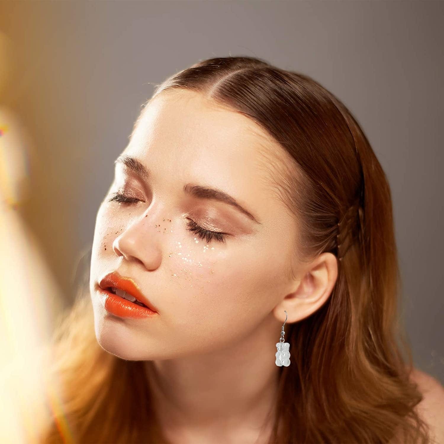 13 Pairs Candy Bear Earrings Gummy Resin Bear Drop Colorful Cartoon Dangle Drop Earrings for Women Apparel & Accessories > Jewelry > Earrings Yaomiao