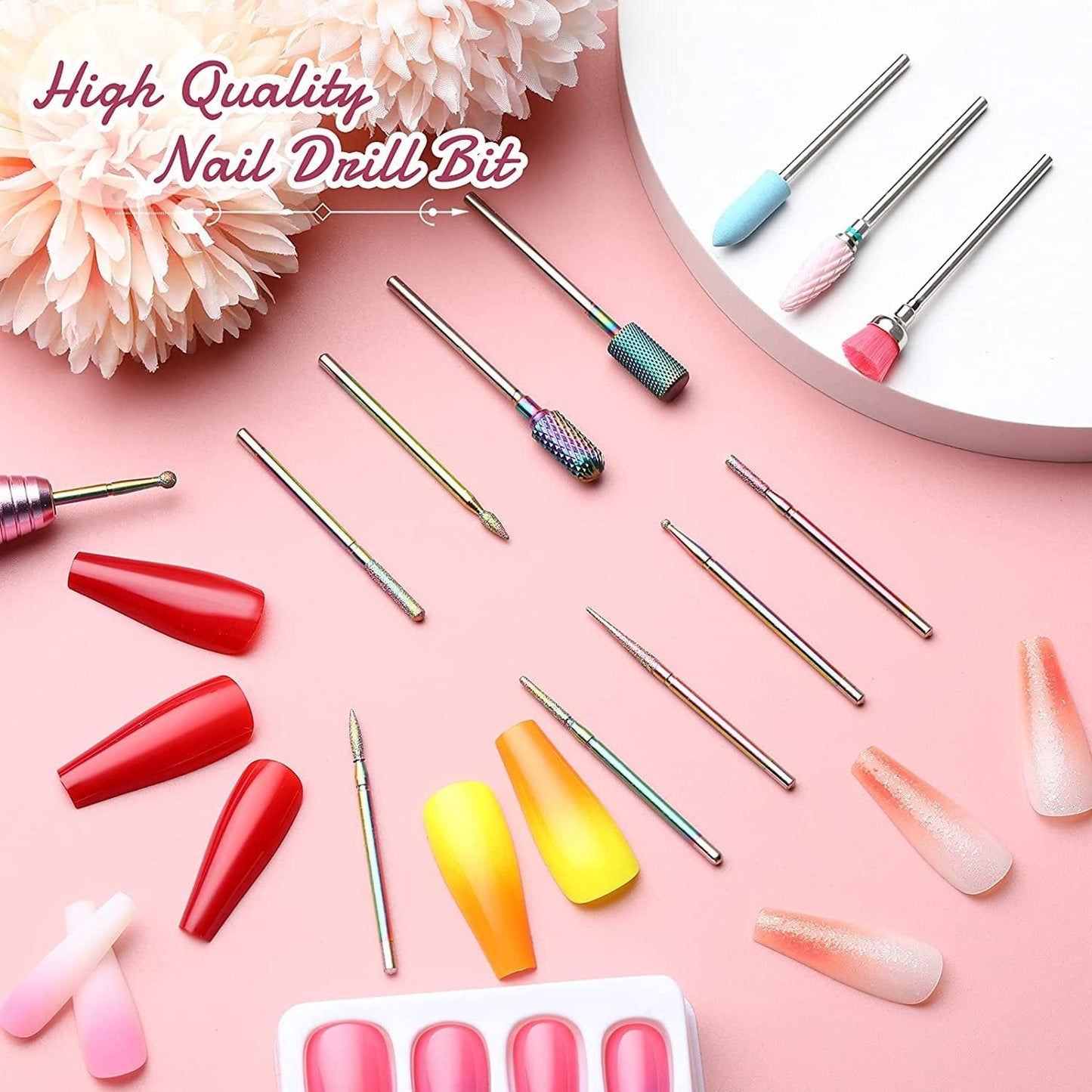 13 Pieces Nail Drill Bits Set Nail Cuticle Drill Bit Polish Removing Drill Bit Tungsten Carbide Ceramic Nail File Bits Acrylic Nail Gel File Bits for Manicure Pedicure Tools Accessories 3/32 Inch Health & Beauty > Personal Care > Cosmetics > Cosmetic Tools > Nail Tools Honoson