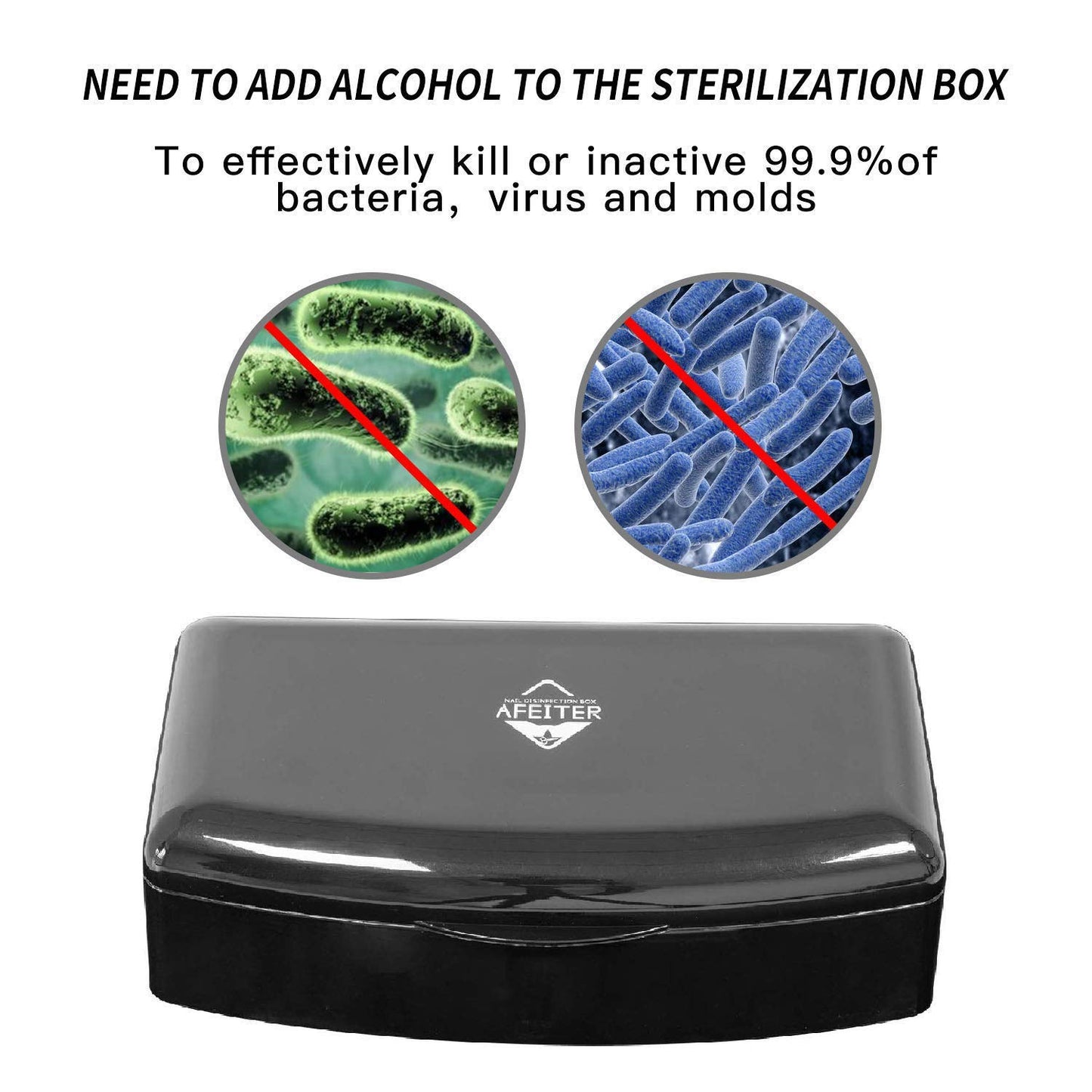 Sanitizing Tray-Sanitizing Container,Plastic Storage Box,Sanitizing Nail Art Tools,Beauty Tools Soaking Box,Tweezers,Hair Salon, Sanitizing Nail Art Equipment-Black Health & Beauty > Personal Care > Cosmetics > Cosmetic Tools > Nail Tools Aifeiter
