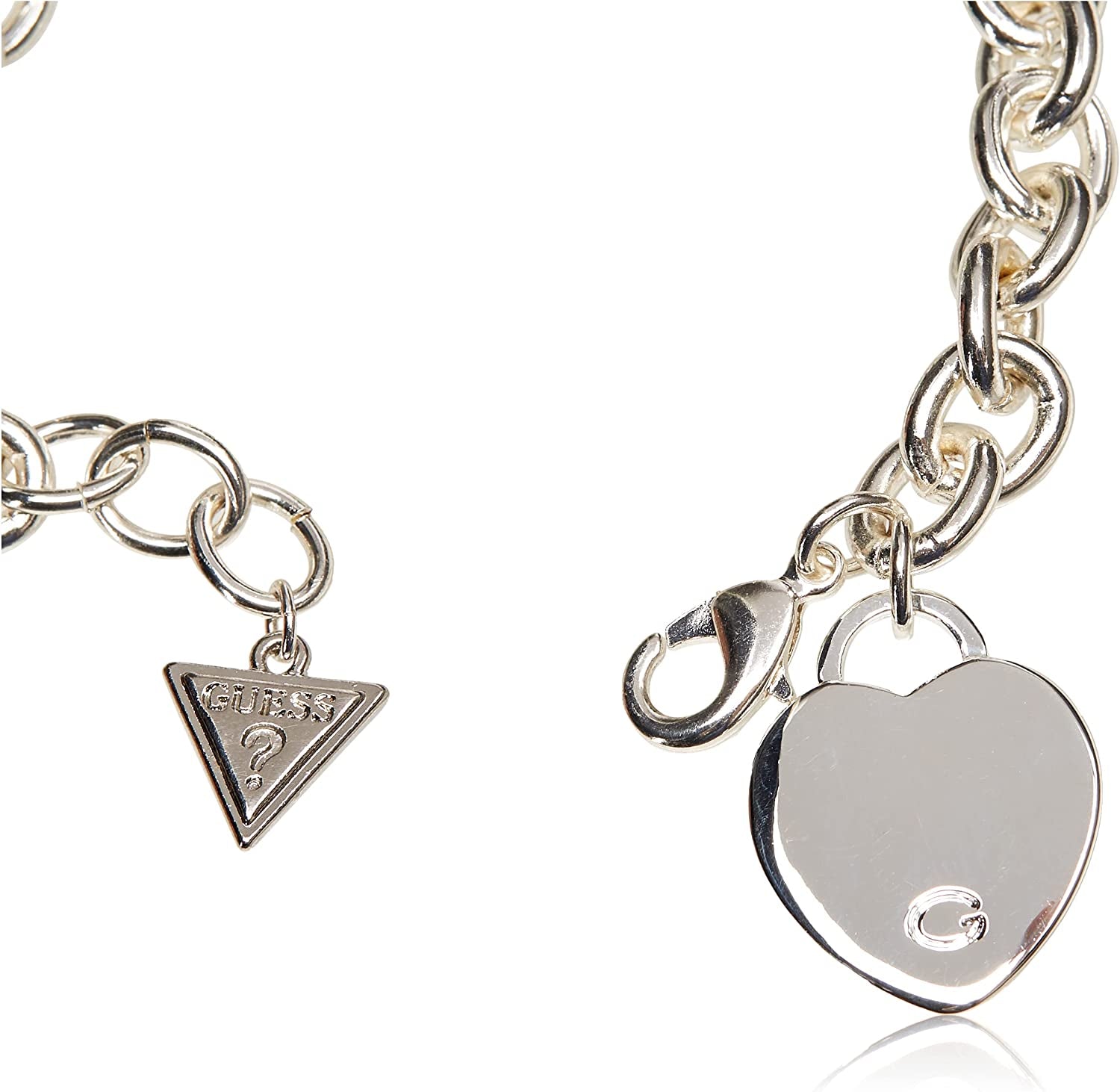GUESS "Basic" G Logo Heart Link Bracelet Apparel & Accessories > Jewelry > Bracelets GUESS