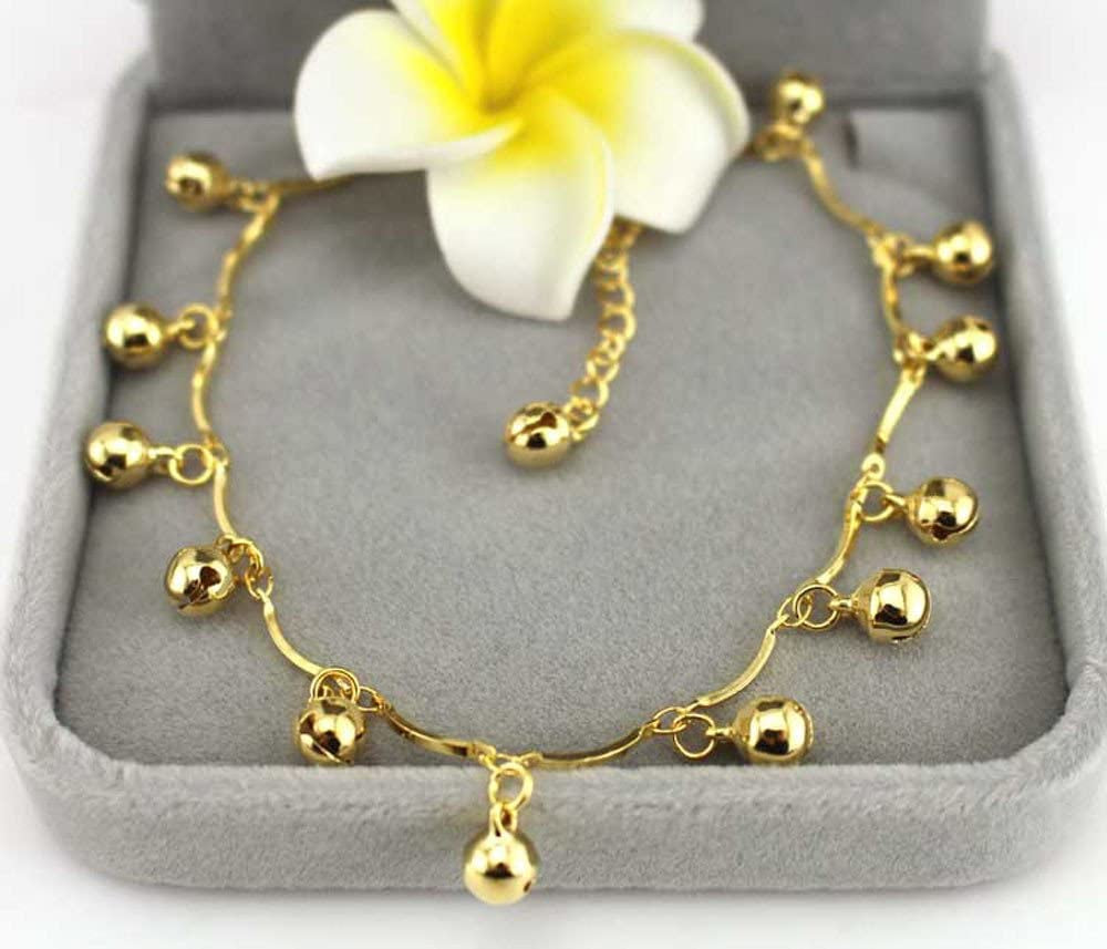 Rosary Bracelet Barefoot Bells Women Foot Bracelet Ankle Jewelry Beach Sandal Anklet - Ankle Bracelets for Women Teen Girls Jewelry Gifts (Gold, One Size) Apparel & Accessories > Jewelry > Anklets Generic