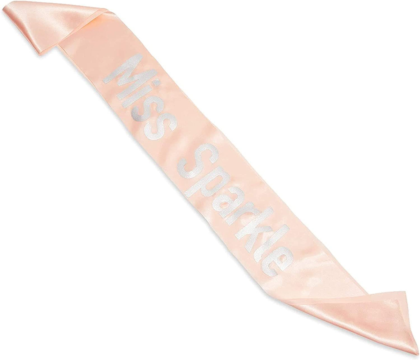 Shell Pink Satin Sashes for Pageants, Bachelorette Party, Prom (4 X 33 In, 24 Pack) Apparel & Accessories > Clothing Accessories > Sashes Sparkle and Bash
