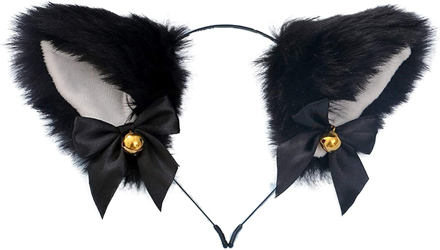 Faylay Cosplay Girl Plush Furry Cat Ears Headwear Accessory for Cam Girl Party Apparel & Accessories > Clothing Accessories > Headwear Faylay 3-hmblhhdj