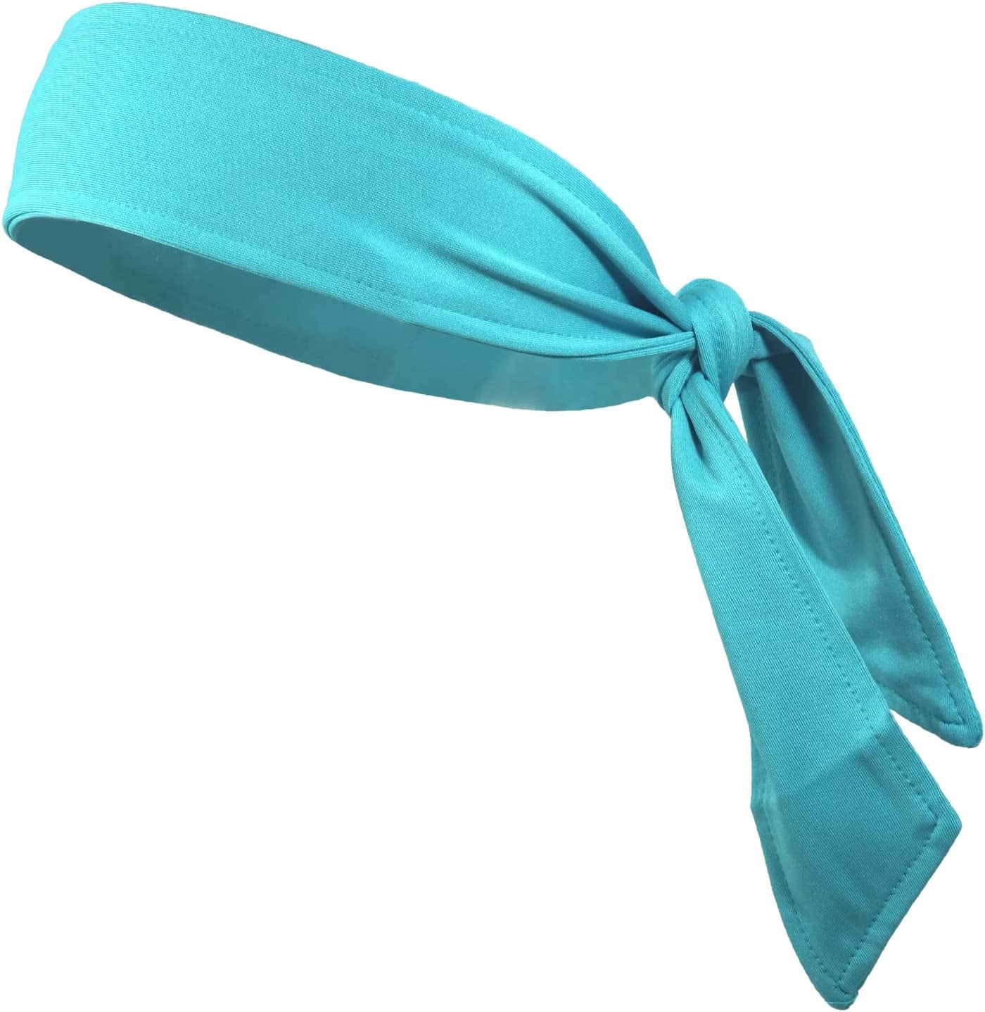 Kenz Laurenz Headbands Tie on Headband for Women Men Running Athletic Hair Head Band Elastic Sports Sweat Basketball Sweatband Stetchy Yoga Workout Sweatbands Adjustable Non-Slip Moisture Wicking Apparel & Accessories > Clothing Accessories > Bandanas & Headties Kenz Laurenz teal