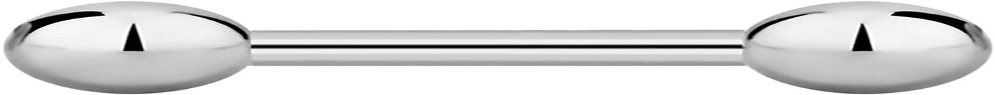 14G-16G Internally Threaded Titanium Straight Barbell Body Piercing Jewelry (Sold Individually) Apparel & Accessories > Jewelry > Body Jewelry Forbidden Body Jewelry 16G 6mm (1/4") 3mm Balls