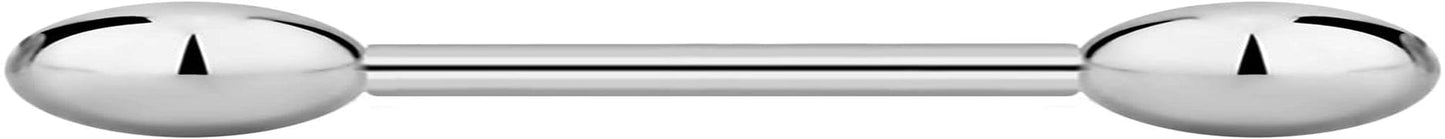 14G-16G Internally Threaded Titanium Straight Barbell Body Piercing Jewelry (Sold Individually) Apparel & Accessories > Jewelry > Body Jewelry Forbidden Body Jewelry 14G 8mm (5/16") 4mm Balls