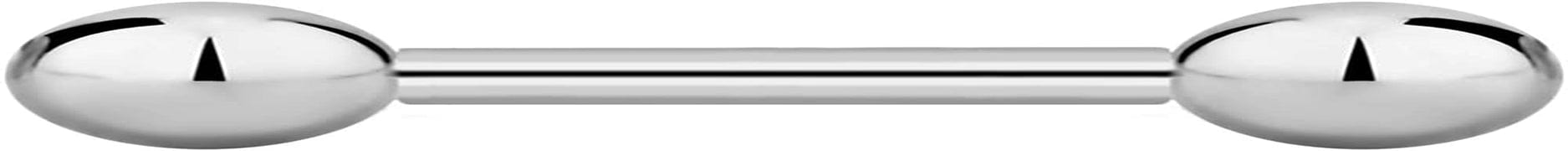 14G-16G Internally Threaded Titanium Straight Barbell Body Piercing Jewelry (Sold Individually) Apparel & Accessories > Jewelry > Body Jewelry Forbidden Body Jewelry 14G 8mm (5/16") 4mm Balls