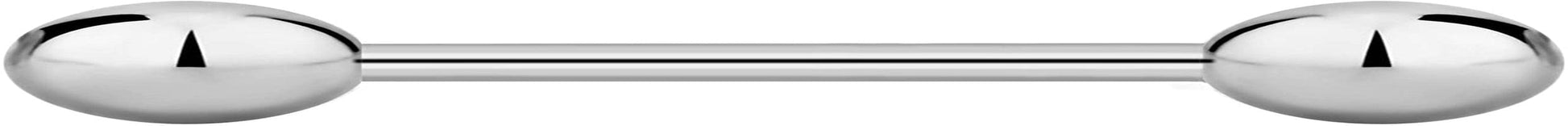 14G-16G Internally Threaded Titanium Straight Barbell Body Piercing Jewelry (Sold Individually) Apparel & Accessories > Jewelry > Body Jewelry Forbidden Body Jewelry 14G 12mm (1/2") 5mm Balls