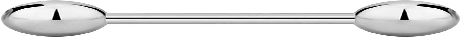 14G-16G Internally Threaded Titanium Straight Barbell Body Piercing Jewelry (Sold Individually) Apparel & Accessories > Jewelry > Body Jewelry Forbidden Body Jewelry 16G 10mm (3/8") 4mm Balls