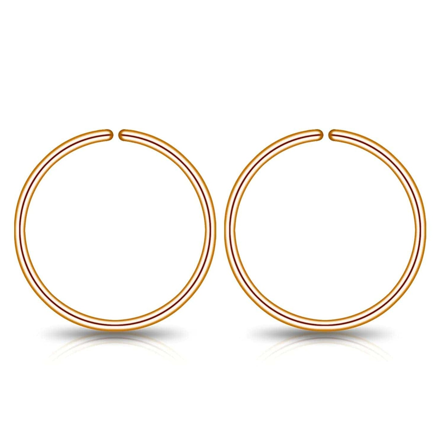 14K Gold Filled Small Hoop Earrings for Cartilage Nose, Tiny Thin 7Mm Piercing Hoop Ring 22 Gauge Rose Gold / 9mm 22 gauge / 1 pair