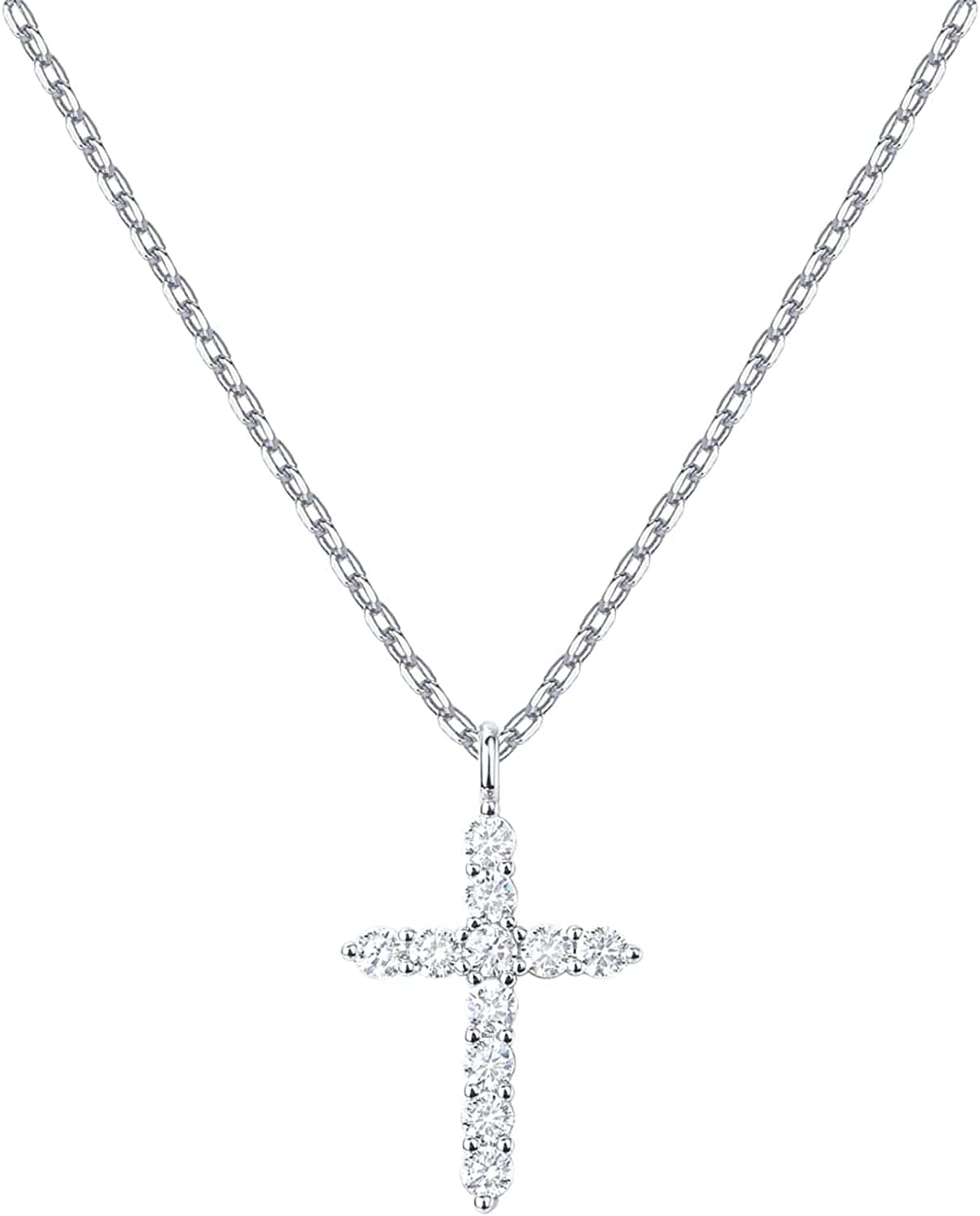 14K Gold Plated Cross Necklace for Women | Cross Pendant | Gold Necklaces for Women White Gold / gold vermeil