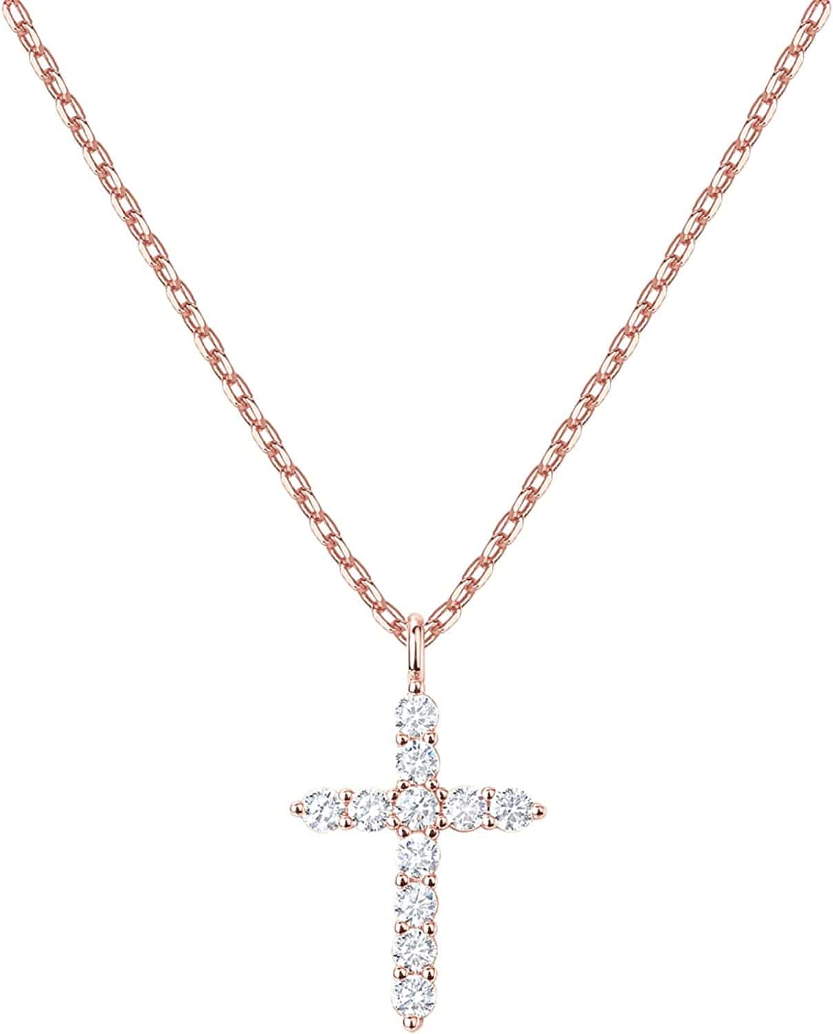 14K Gold Plated Cross Necklace for Women | Cross Pendant | Gold Necklaces for Women Rose Gold / gold plated