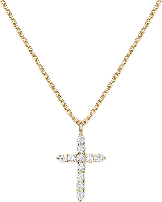 14K Gold Plated Cross Necklace for Women | Cross Pendant | Gold Necklaces for Women Yellow Gold / gold plated