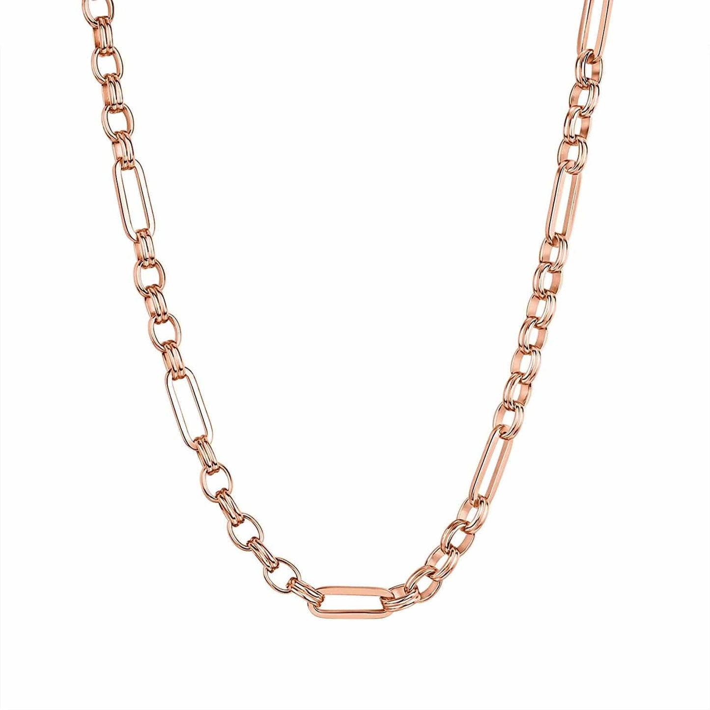 14K Gold Plated Curb Paperclip Box Sphere Bead Snake Herringbone and Figaro Chain Adjustable Necklace Chain / rose gold plated