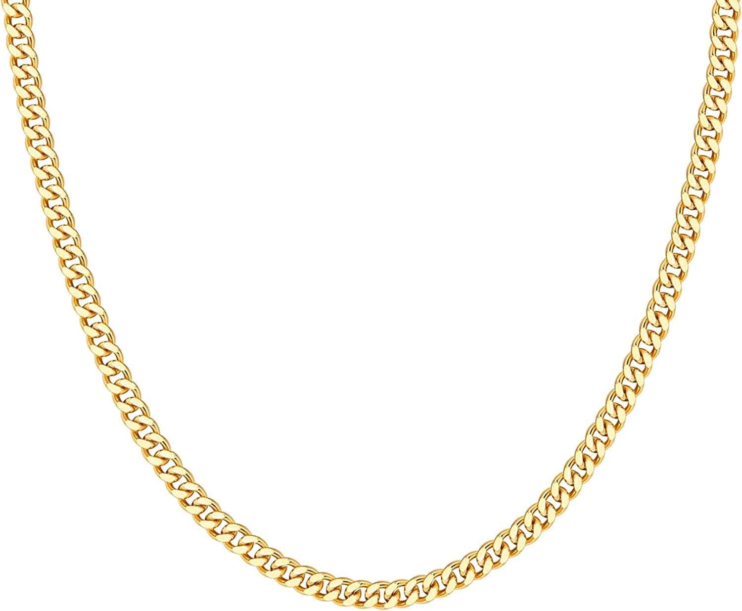 14K Gold Plated Curb Paperclip Box Sphere Bead Snake Herringbone and Figaro Chain Adjustable Necklace Curb / yellow gold plated