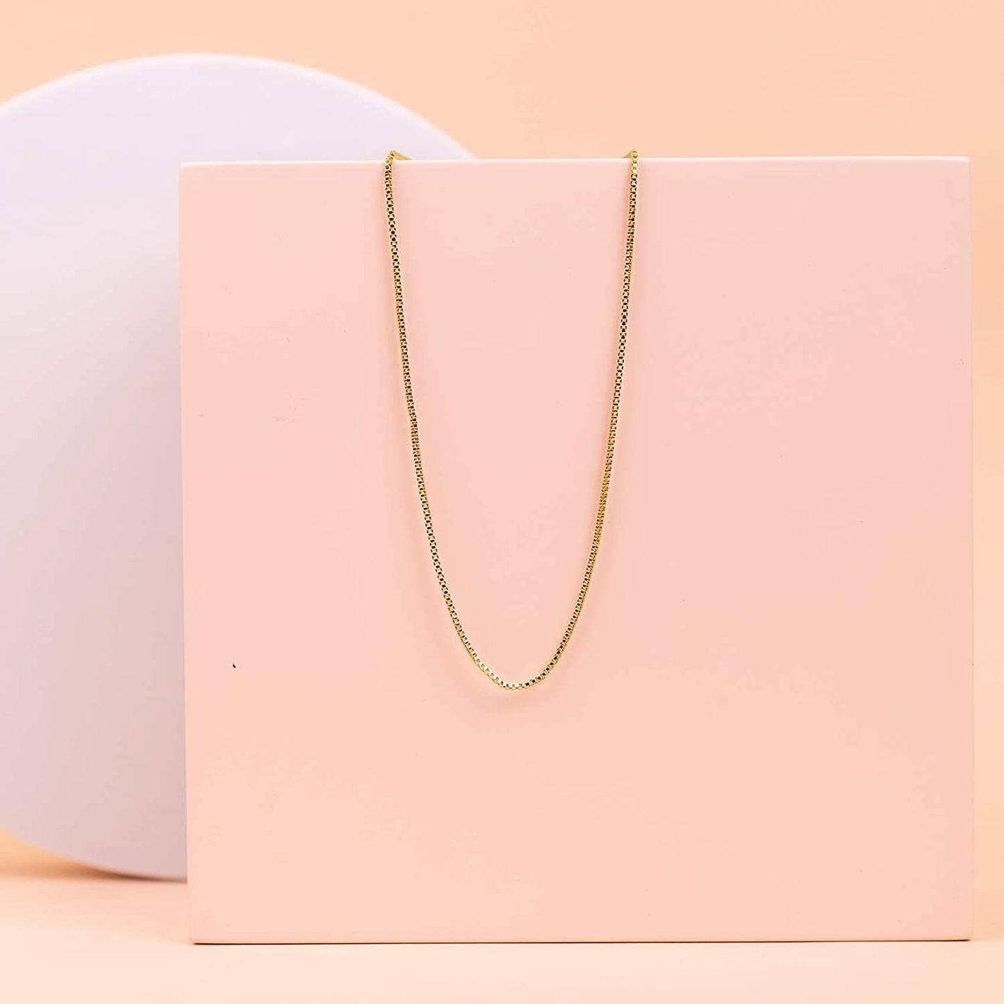 14K Gold Plated Curb Paperclip Box Sphere Bead Snake Herringbone and Figaro Chain Adjustable Necklace