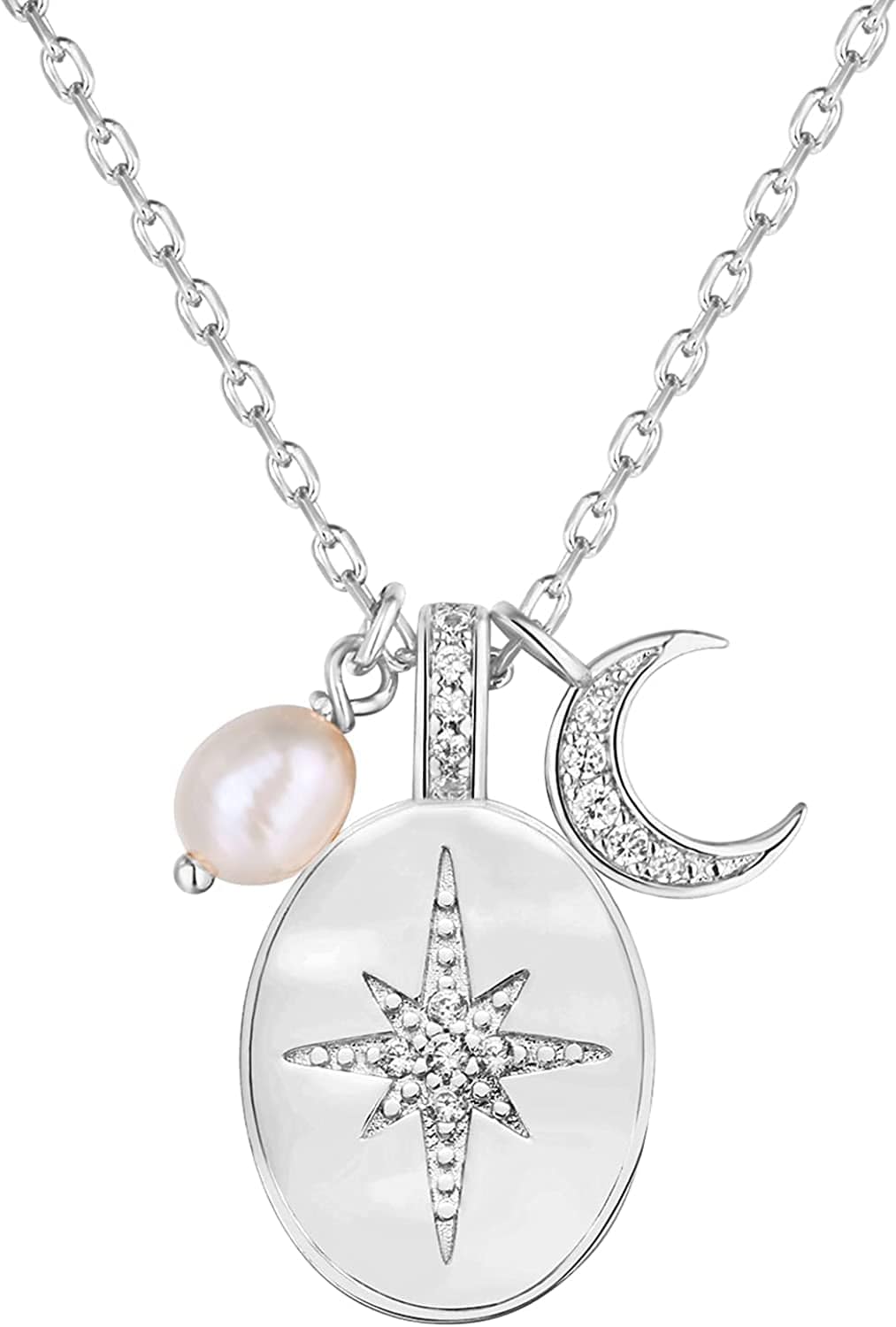 14K Gold Plated Engraved Coin Pendant | Byzantine Coin Necklace | Bohemian Necklace Cluster / White Gold