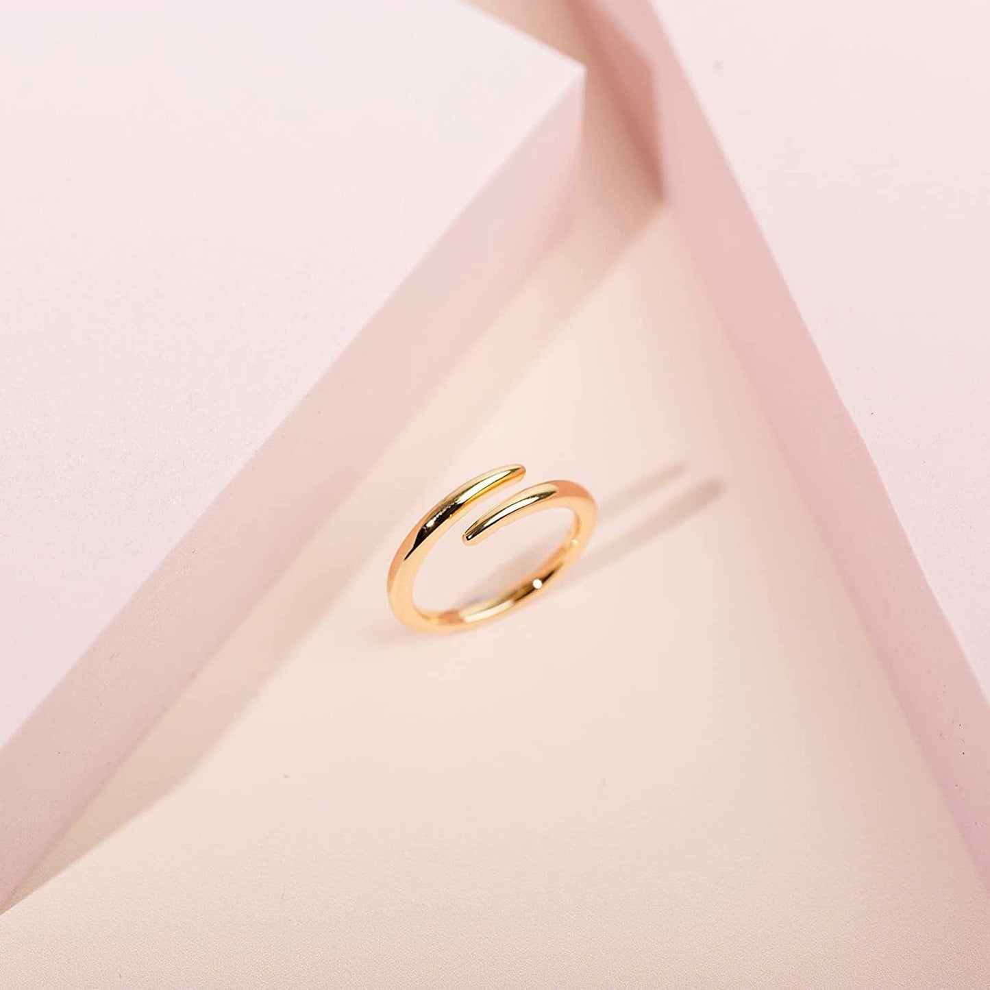 14K Gold Plated Open Twist Eternity Band for Women