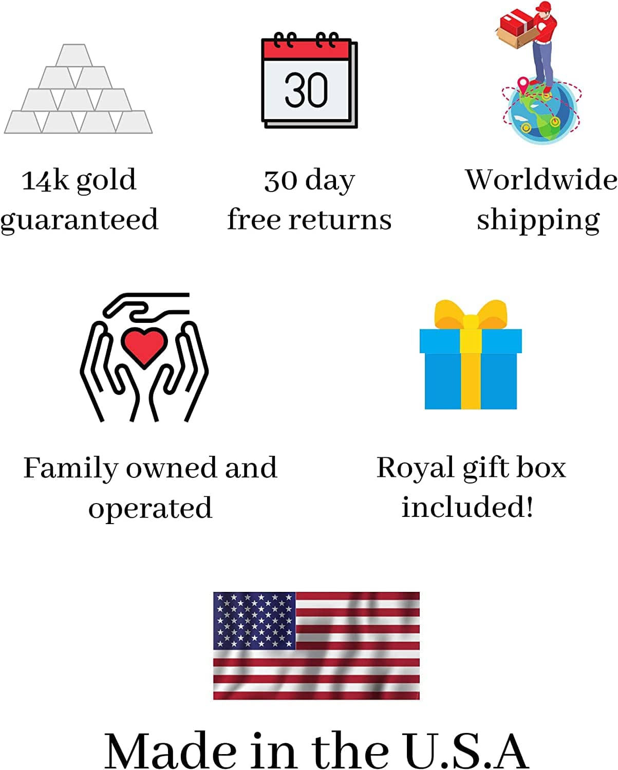 14K White Gold Solitaire round Cubic Zirconia CZ Stud Earrings in Secure Screw-Backs