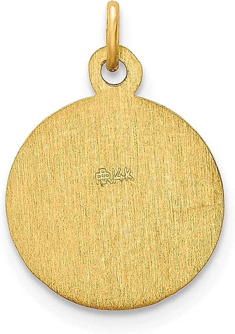 14K Yellow Gold Saint Peter Medal Charm Necklace Pendant Religious Patron St Fine Jewelry for Women Gifts for Her