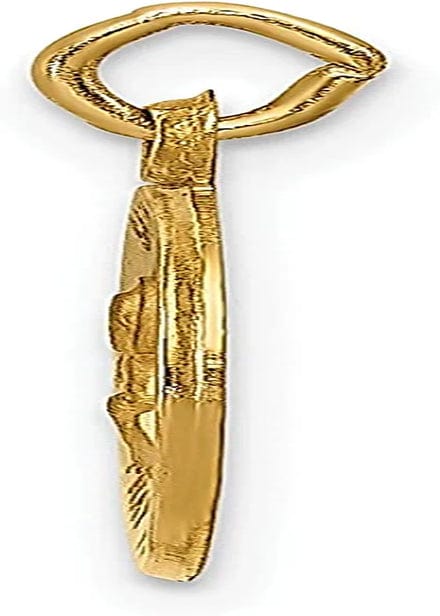 14K Yellow Gold Saint Peter Medal Charm Necklace Pendant Religious Patron St Fine Jewelry for Women Gifts for Her