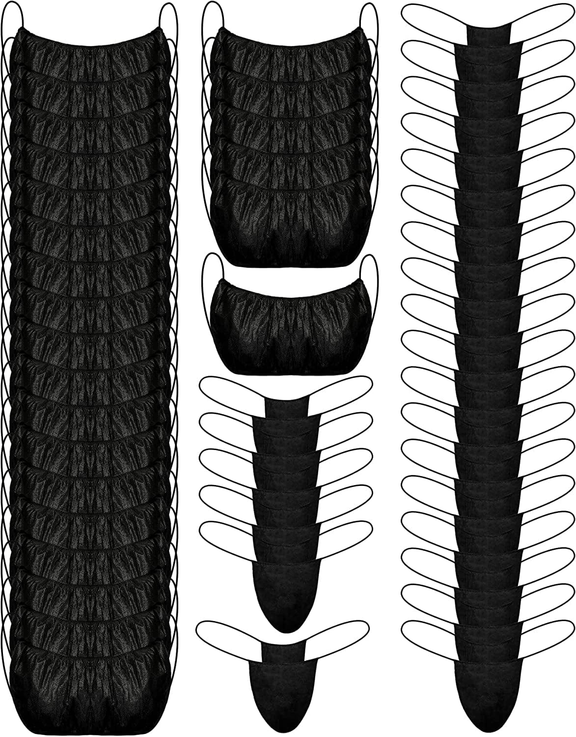 150 Pieces Disposable Bra and Underwear for Spa, Disposable Underwear for Women, Disposable Spa Underwear Brassieres and Disposable Thong Panties for Spray Tanning, Individually Pack (Black)