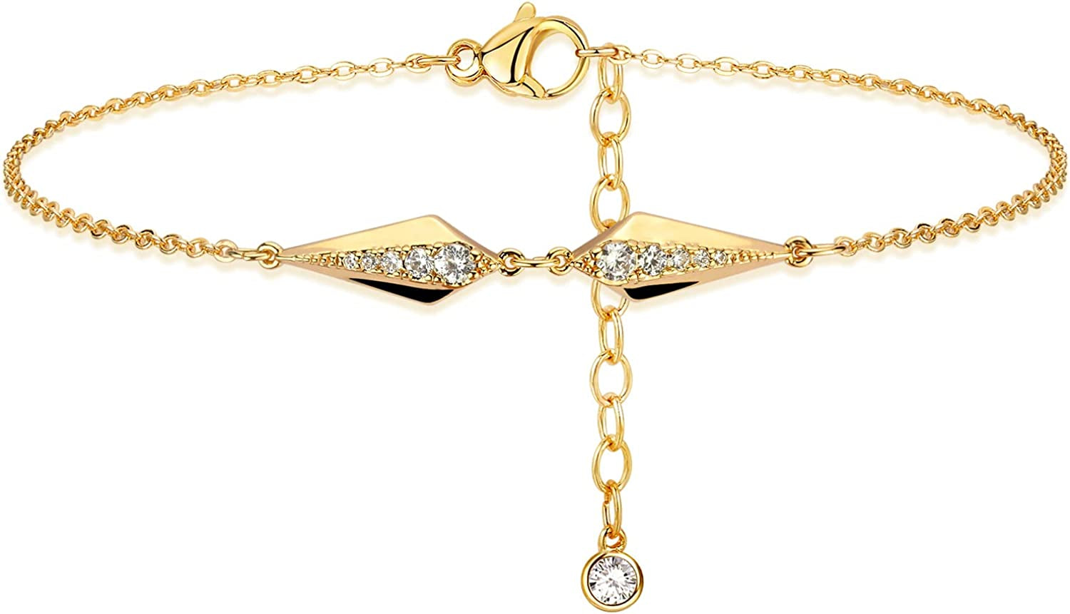 Dremmy Studios Simple Gold Chain Anklet,14K Gold/Silver Plated Dainty Summer Beach Anklets for Women Apparel & Accessories > Jewelry > Anklets DREMMY STUDIOS Shield