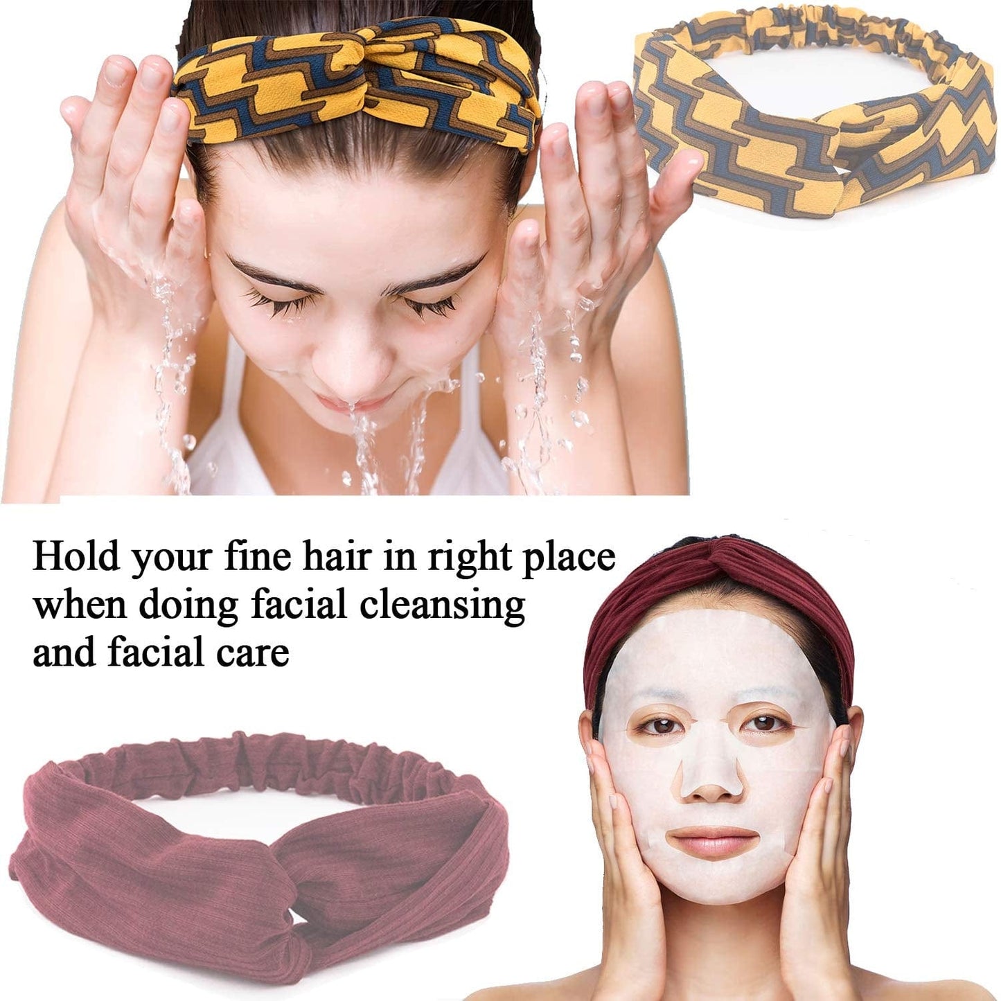 16 Pcs Boho Headbands for Women, EAONE Fashion Headbands Floral Bandeau Head Bands Retro Elastic Hair Bands Criss Cross Twisted Head Wrap Gifts for Women, Mom on Christmas/Birthday Apparel & Accessories > Clothing Accessories > Bandanas & Headties EAONE