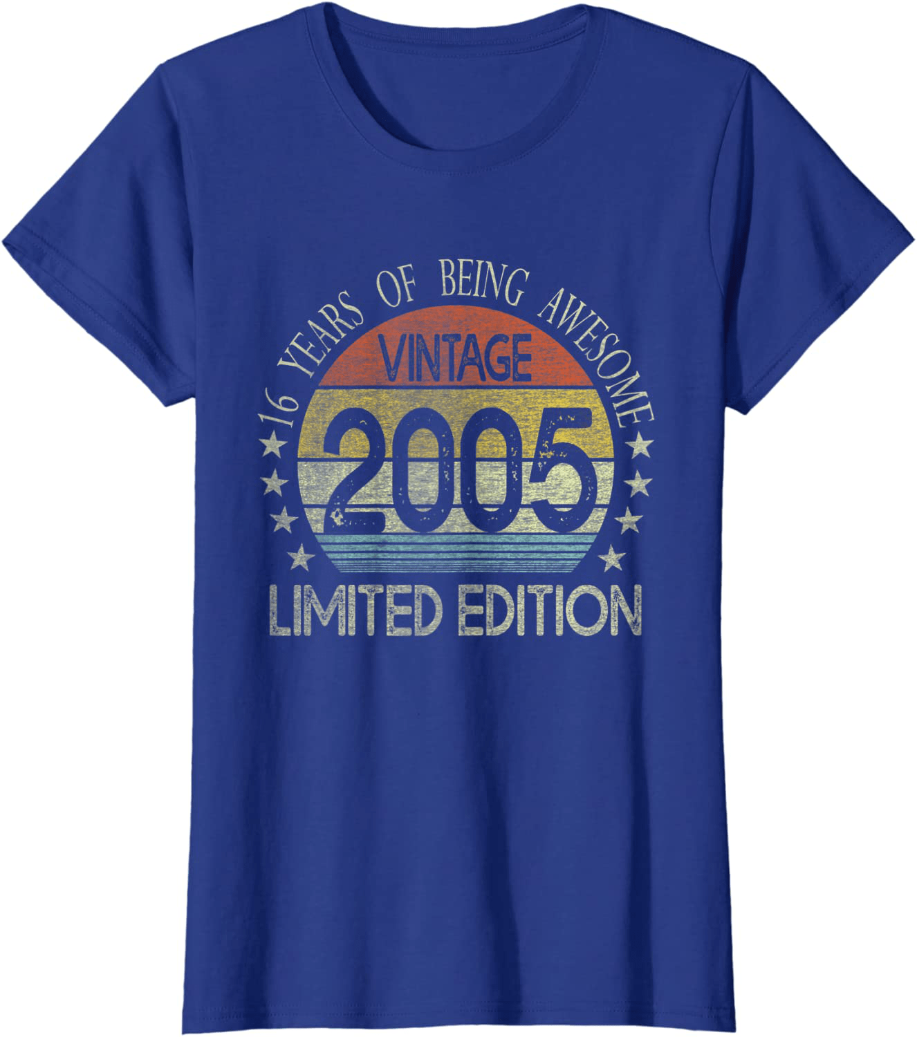 16 Year Old Gifts Vintage 2005 Limited Edition 16th Birthday T-Shirt Arts & Entertainment > Party & Celebration > Gift Giving BORN Royal Blue Women Large