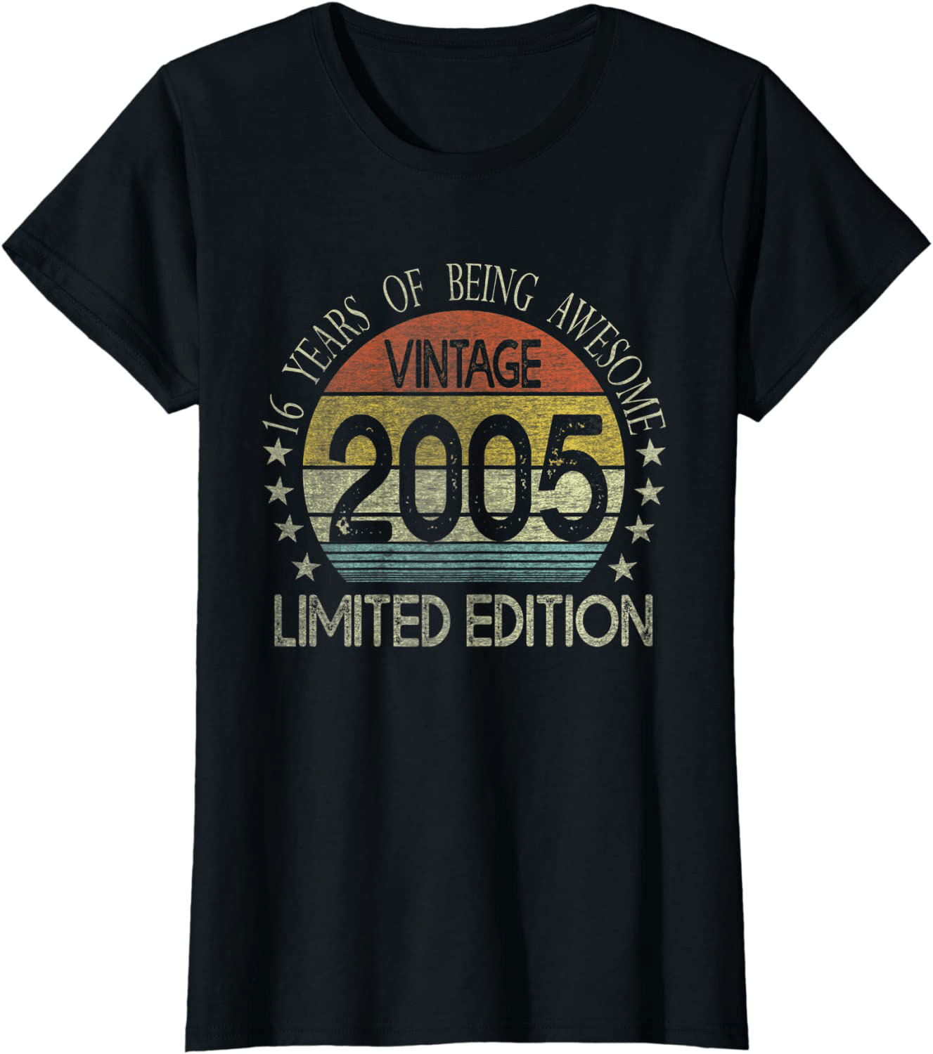 16 Year Old Gifts Vintage 2005 Limited Edition 16th Birthday T-Shirt Arts & Entertainment > Party & Celebration > Gift Giving BORN Black Women 3XL