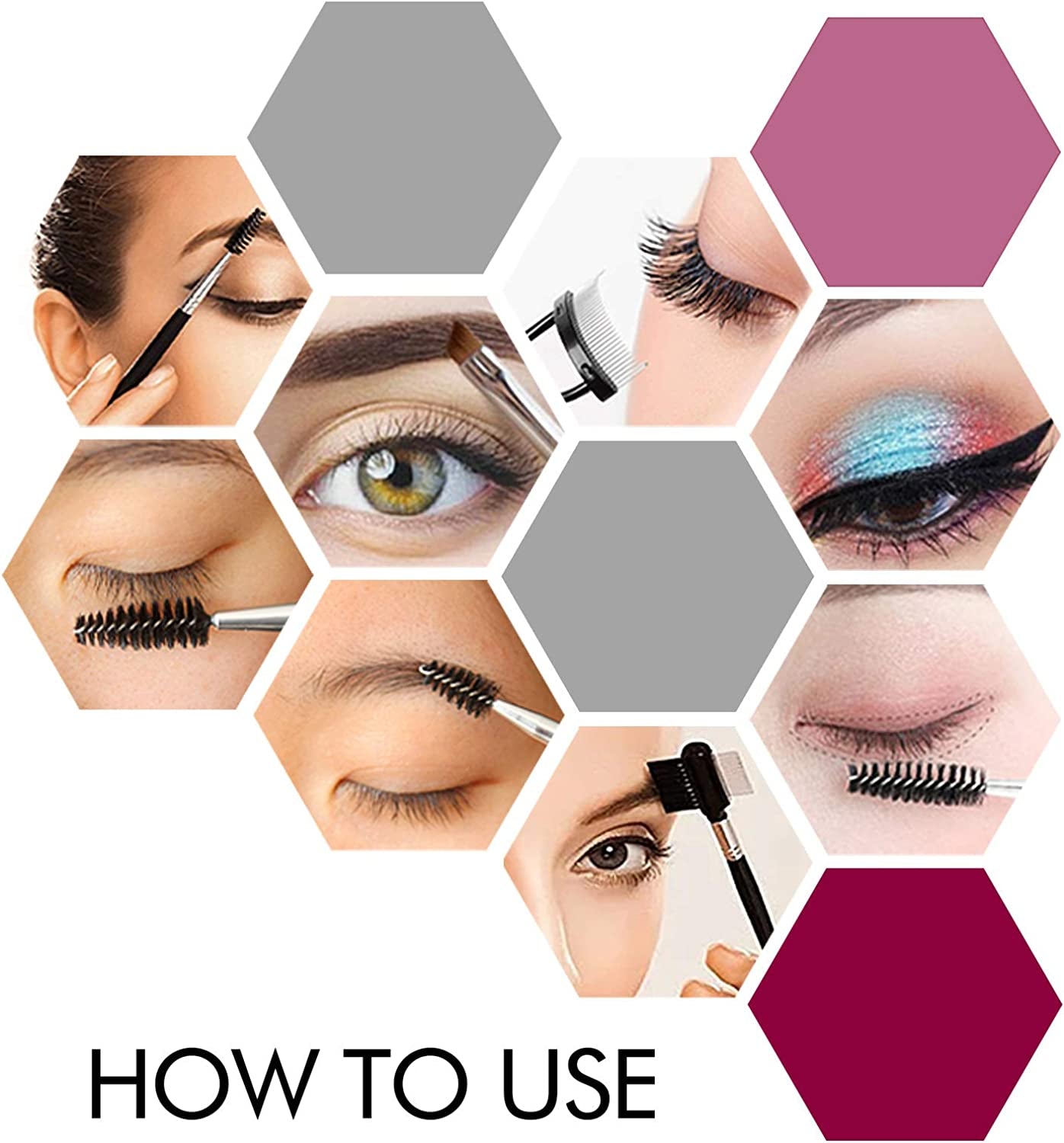 Greenlife 3Pcs Professional Eyelash Comb Lash Brush Duo Eyelash Brush Curlers Double-Ended Dual Eyebrow Brush Mascara Spoolie Separator Angled Brow Brush Steel Makeup Grooming Tool Health & Beauty > Personal Care > Cosmetics > Cosmetic Tools > Makeup Tools GreenLife