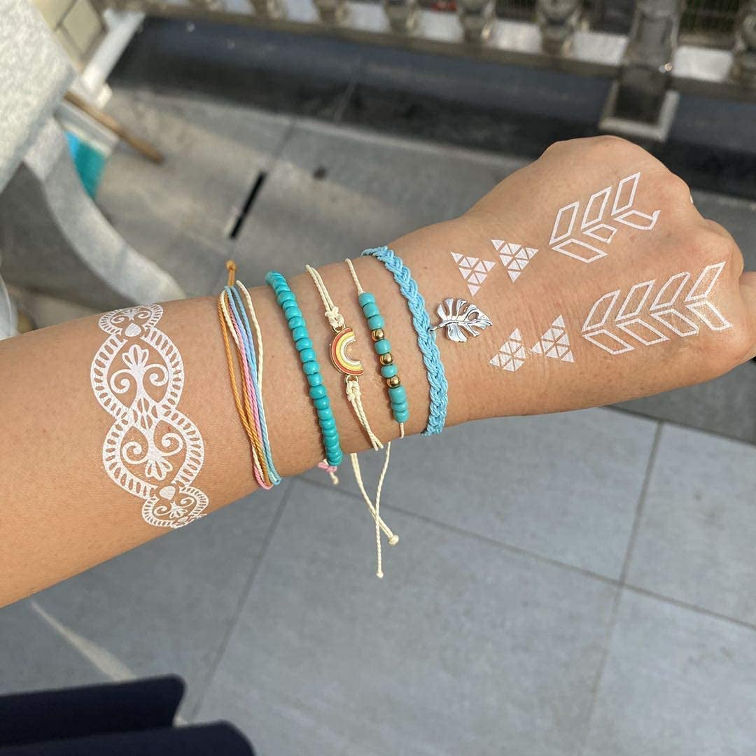 Long Tiantian Wave Bracelets for Teen Girls Cute Boho Braided String Beach Ocean Bracelet for Women Summer Jewelry Gift Apparel & Accessories > Jewelry > Anklets Long tiantian