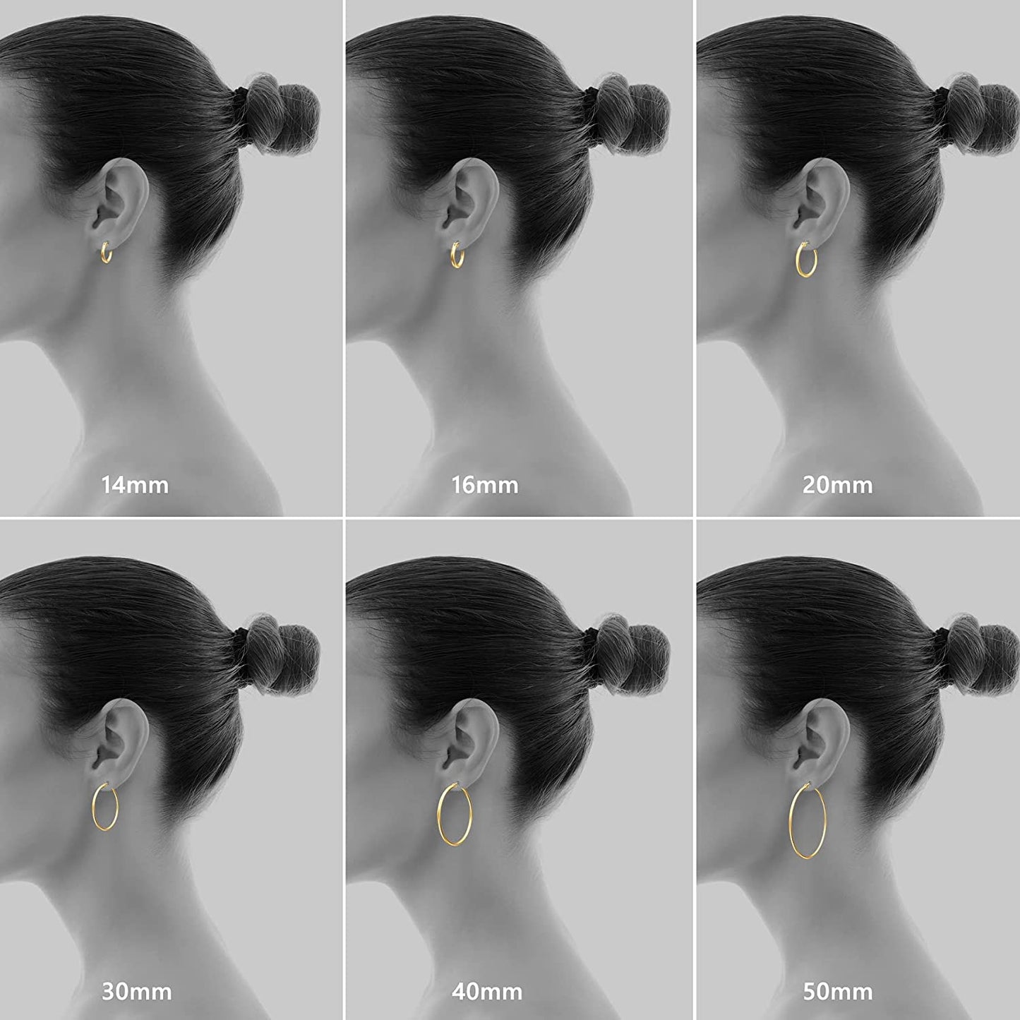 Gacimy Gold Hoop Earrings for Women 14K Real Gold Plated Hoops with 925 Sterling Silver Post Apparel & Accessories > Jewelry > Earrings Gacimy