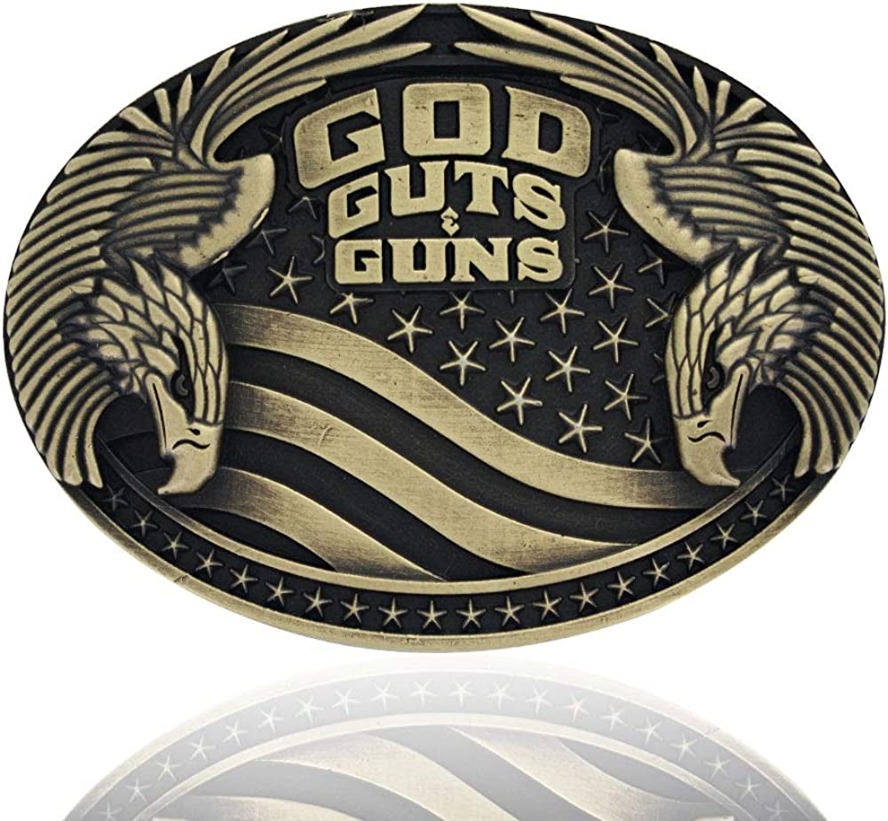 Montana Silversmiths 2Nd Amendment Series Attitude Western Belt Buckle Apparel & Accessories > Clothing Accessories > Belt Buckles Montana Silversmiths God, Guts, & Guns
